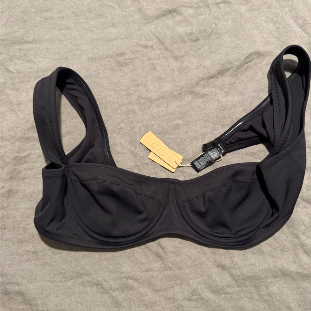 SKIMS Black Swim Bra